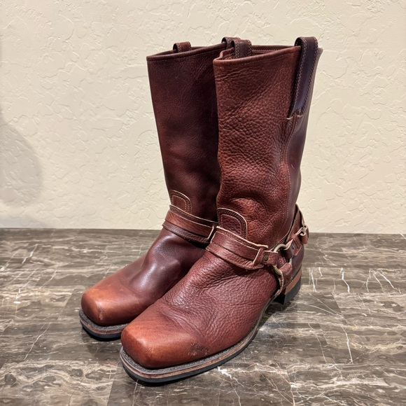 Frye Belted Leather Harness Boots - Picture 4 of 11